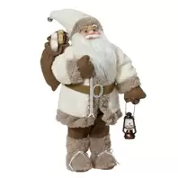 45cm Santa with White & Brown Coat