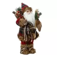 30cm Santa with Red Check Coat