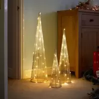 Gold Sparkly Treebelisks - Set of 3