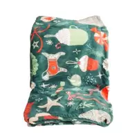 Festive Treats Green Winter Throw - 130x150cm