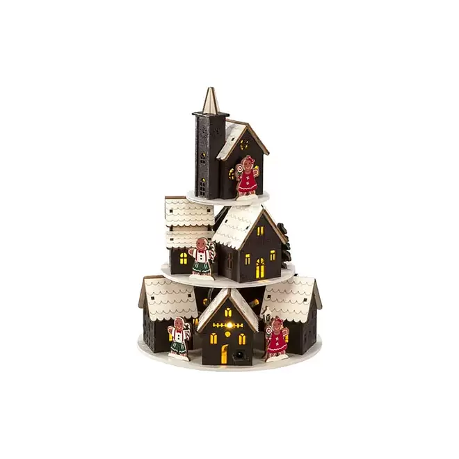 Konstsmide Gingerbread Wooden LED Tower