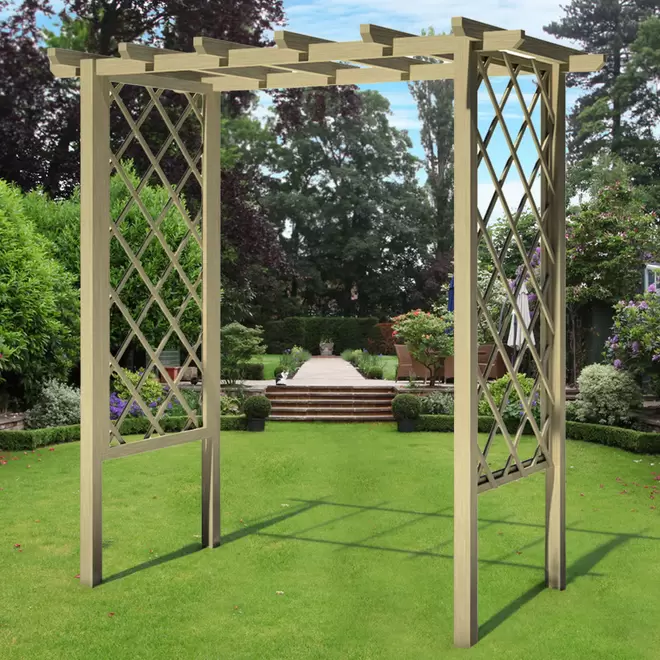 Shire 1.8 x 0.9m Arch Trellis Pergola