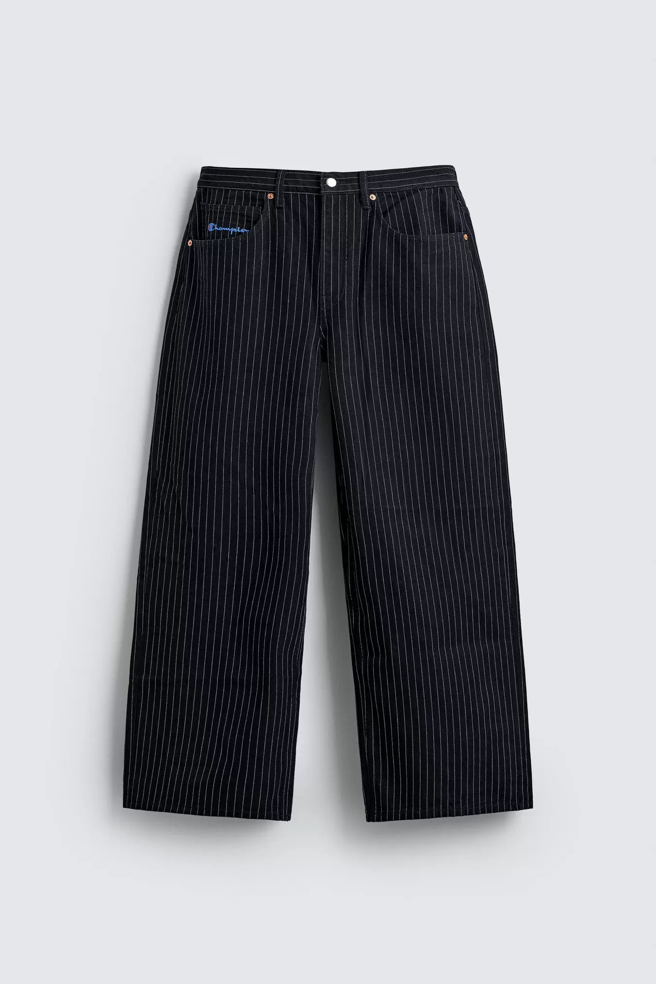 CHAMPION ® X ZARA STRIPED BAGGY FIT JEANS
