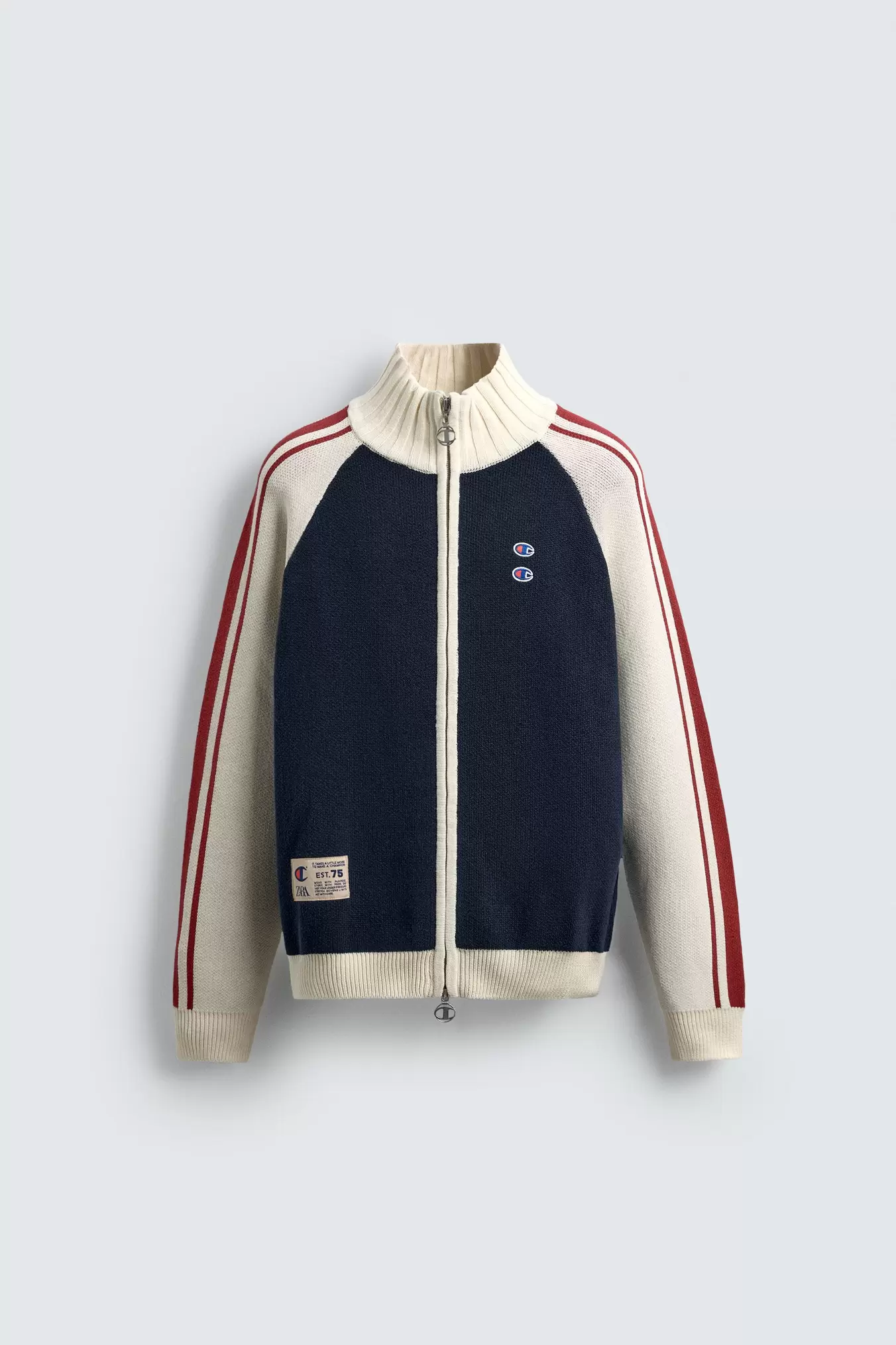 CHAMPION ® X ZARA COLOUR BLOCK STRIPE CARDIGAN