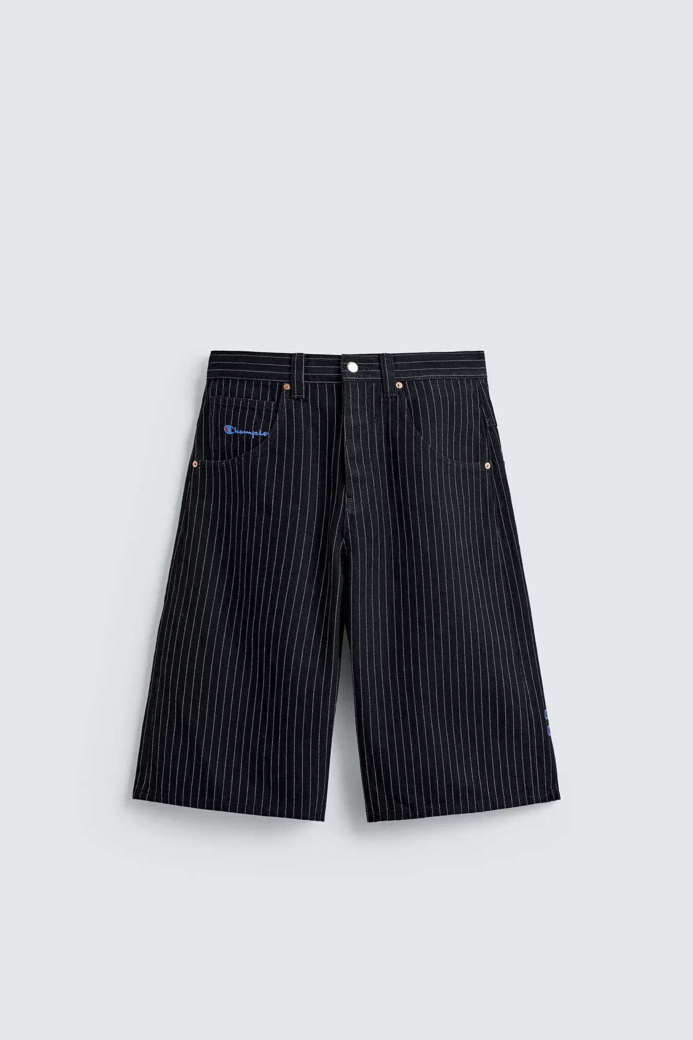 CHAMPION ® X ZARA STRIPED BAGGY FIT BERMUDA SHORTS