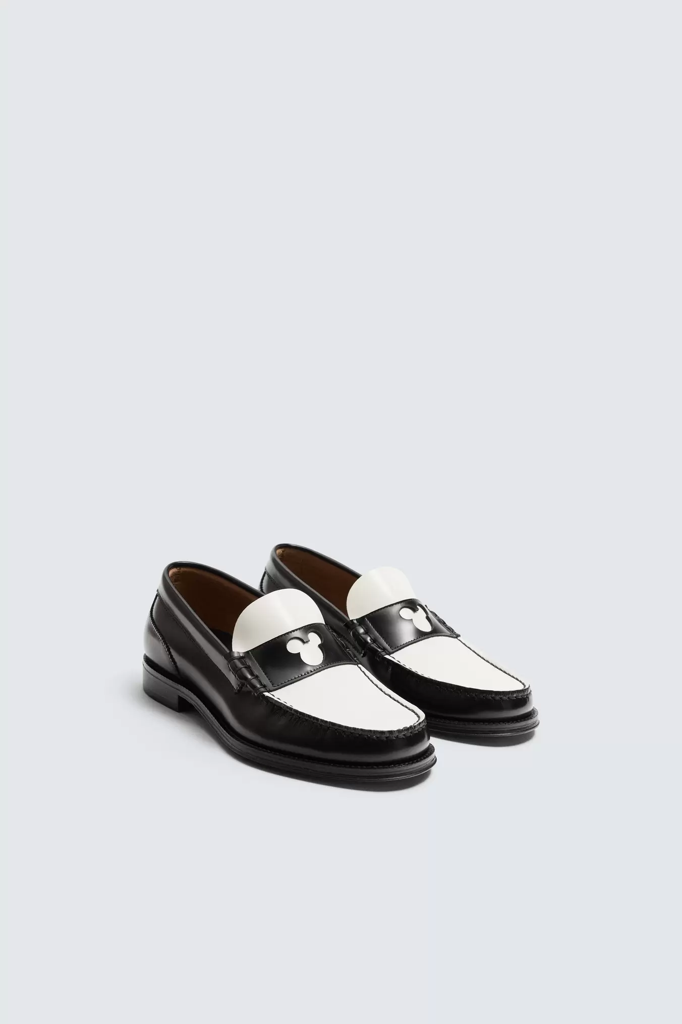LEATHER PENNY LOAFERS HARRY LAMBERT FOR ZARA X DISNEY