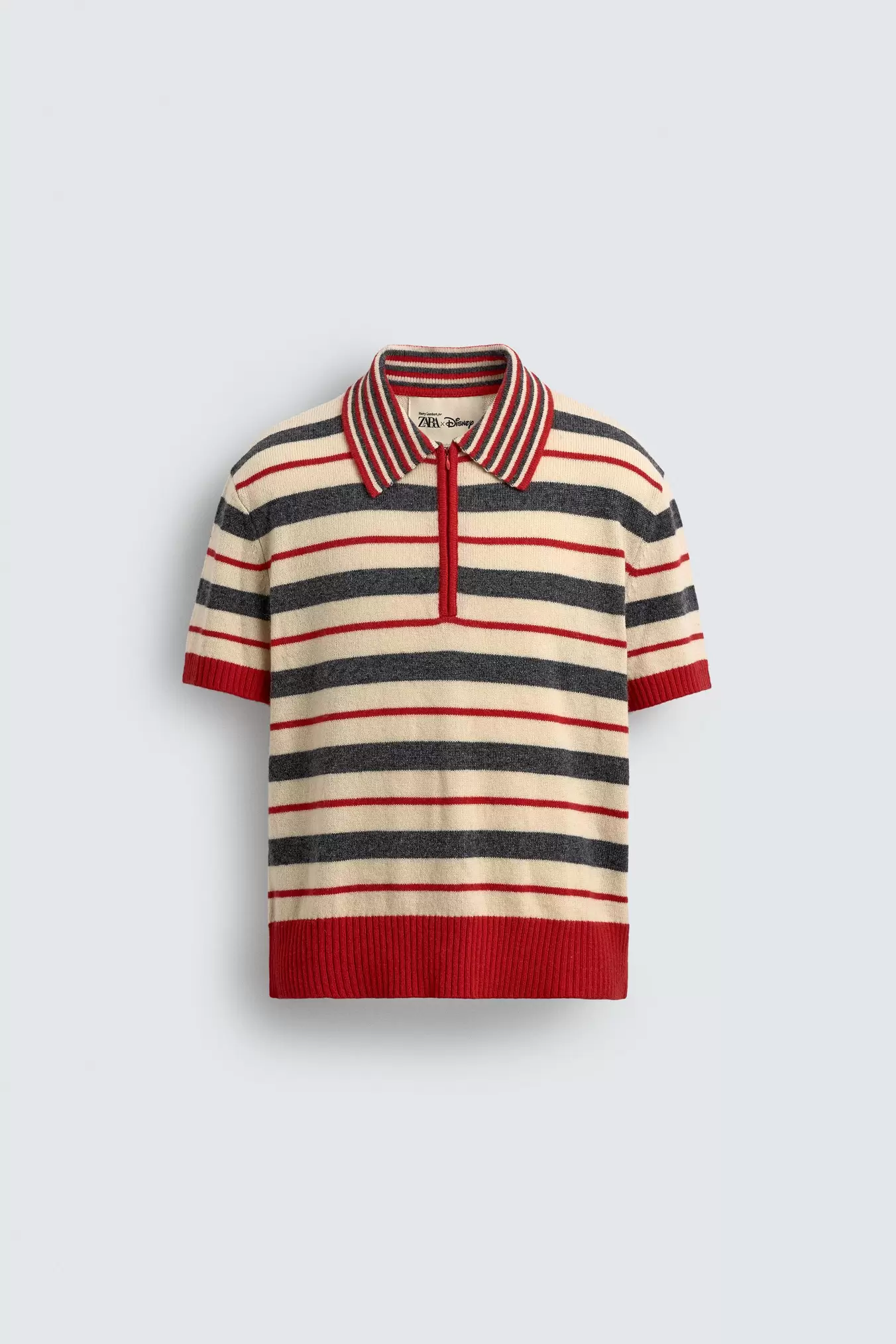 STRIPED KNIT POLO SHIRT HARRY LAMBERT FOR ZARA X DISNEY