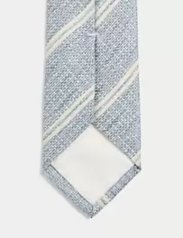 Slim Striped Pure Silk Tie