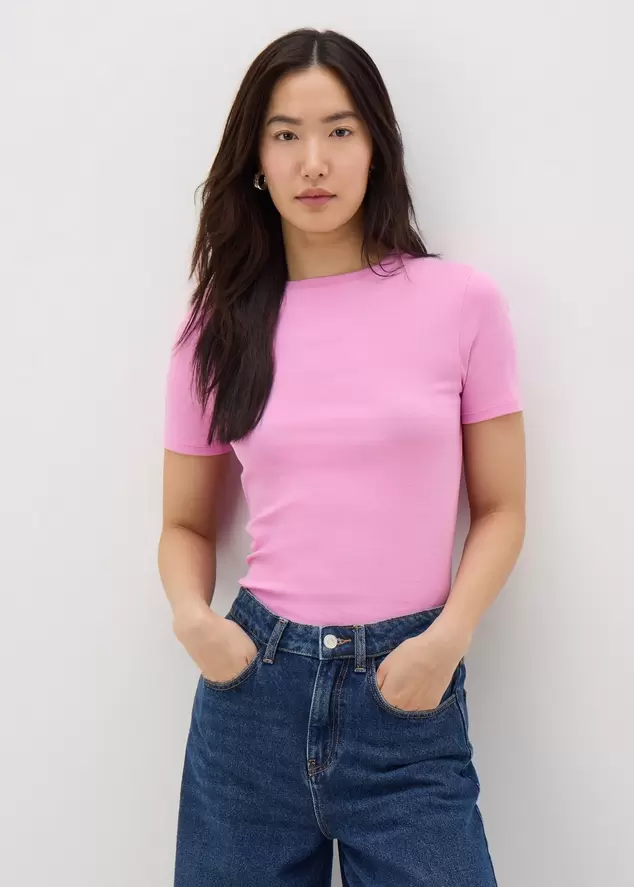 Pink Fitted T-Shirt