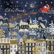 Santa Delivering Presents 10 Cards