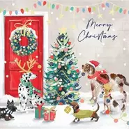 Festive Dogs 10 Cards