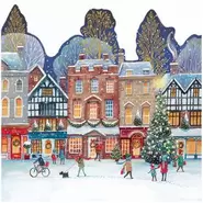 Christmas Town Scene 10 Cards