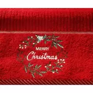 Kitchen Tea Towel Merry Christmas Red