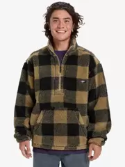 Mercury Woodlands Sherpa ‑ Half Zip Sherpa Check Jacket for Men