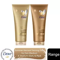 12 Pack Dove DermaSpa Summer Revived Gradual Self Tan Body Lotion, 200ml