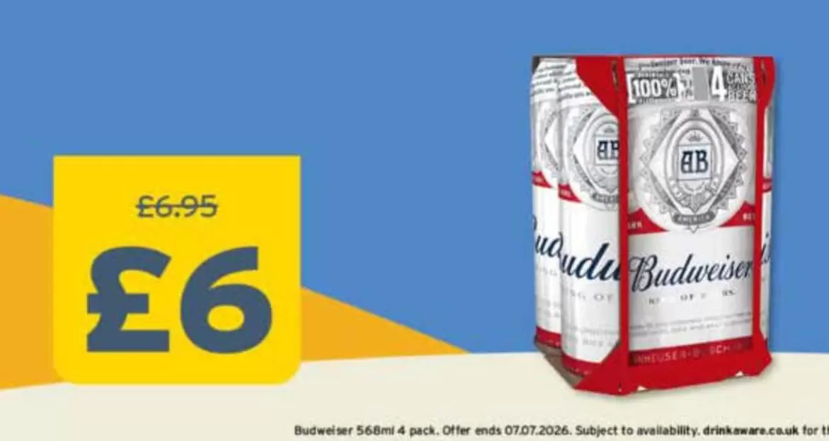 Budweiser - 560ml 4 Pack