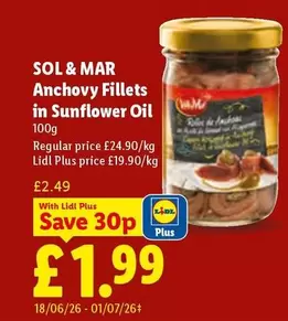 Sol - Anchovy Fillets in Sunflower Oil