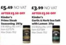 Kinder - Prime Steak Seasoning 297g