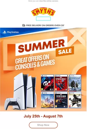 Smyths Toys catalogue in Edinburgh | Summer Sale | 2025-07-25T00:00:00.000Z - 2025-08-07T00:00:00.000Z