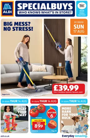Aldi catalogue in Dinnington | Discounts and promotions | 2025-08-14T00:00:00.000Z - 2025-08-17T00:00:00.000Z
