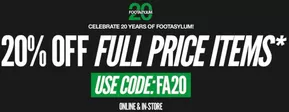 Footasylum catalogue in Worthing | 20% Off Full Prices Items | 2025-08-18T00:00:00.000Z - 2025-09-13T00:00:00.000Z