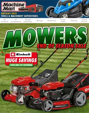 Machine Mart catalogue in Bognor Regis | Mowers | 2025-08-18T00:00:00.000Z - 2025-09-30T00:00:00.000Z