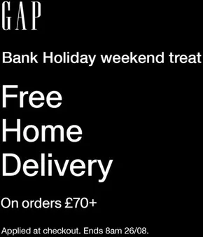 Gap catalogue | Bank Holiday Weekend Treat | 2025-08-26T00:00:00.000Z - 2025-09-14T00:00:00.000Z