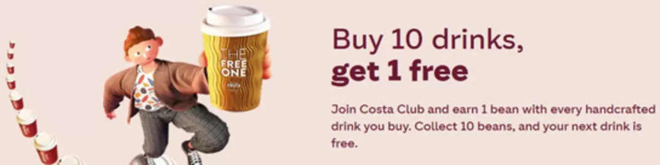 Costa Coffee catalogue in Dunstable | Buy 10 Drinks Get 1 Free | 2025-09-16T00:00:00.000Z - 2025-12-31T00:00:00.000Z