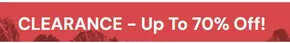 Clearance Up To 70% Off!