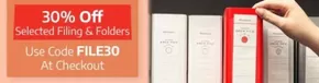 30% Off Selected Filing & Folders