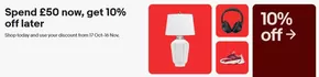 eBay catalogue in Warrington | Spend £50 New, Get 10% Off Later | 2025-09-22T00:00:00.000Z - 2025-11-16T00:00:00.000Z