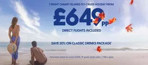 P&O Cruises catalogue in Hawick | Save 20% On Classic Drinks Package | 2025-09-30T00:00:00.000Z - 2025-10-22T00:00:00.000Z