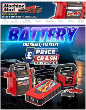 Machine Mart catalogue in Whyteleafe | Battery Chargers/Starters | 2025-10-06T00:00:00.000Z - 2025-10-14T00:00:00.000Z