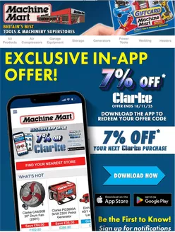 Machine Mart catalogue in London | 7% Off Yor Next Clarke Purchase | 2025-11-10T00:00:00.000Z - 2025-11-18T00:00:00.000Z