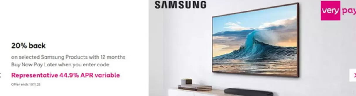 Very catalogue | 20% Back | 2025-11-12T00:00:00.000Z - 2025-11-19T00:00:00.000Z
