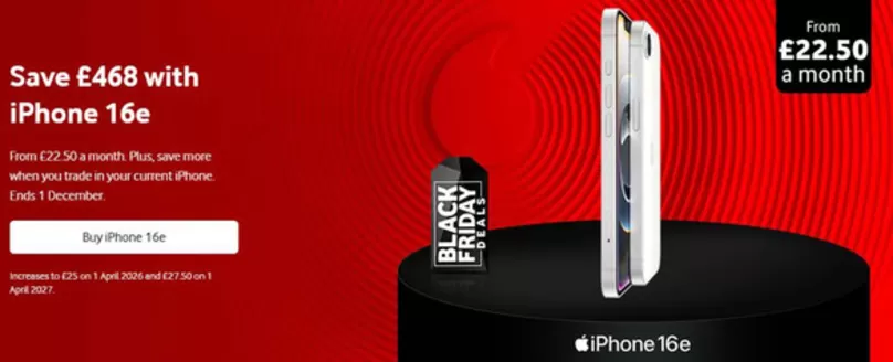 Vodafone catalogue in Worthing | Save £468 With iPhone 16e | 2025-11-12T00:00:00.000Z - 2026-04-01T00:00:00.000Z