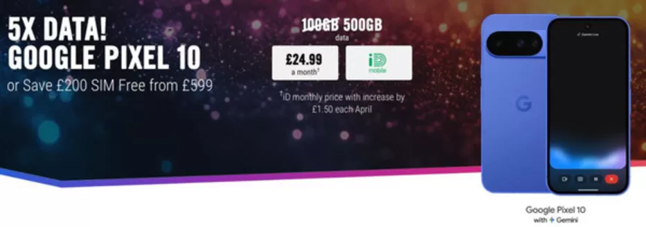 Carphone Warehouse catalogue in Worthing | 5X Data Google Pixel 10 | 2025-11-12T00:00:00.000Z - 2025-11-30T00:00:00.000Z
