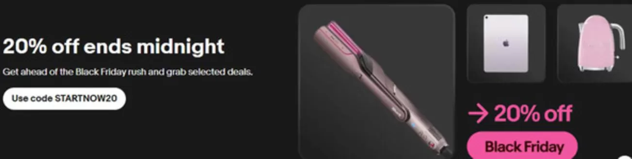 eBay catalogue in Birkenhead | 20% Off Ends Midnight | 2025-11-18T00:00:00.000Z - 2025-11-28T00:00:00.000Z