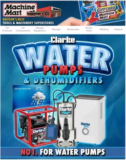 Machine Mart catalogue | Clarke Water Pumps & Dehumidifiers | 2025-12-02T00:00:00.000Z - 2025-12-30T00:00:00.000Z