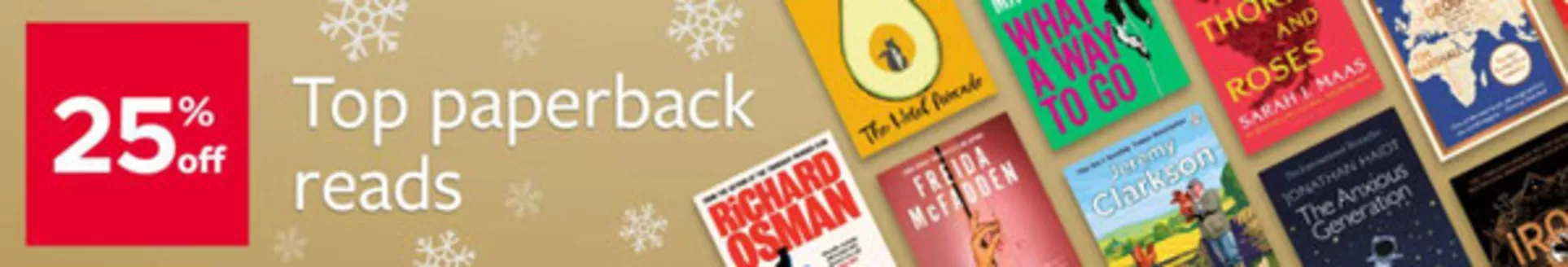 WHSmith catalogue in Sheffield | Top Paperback Reads | 2025-12-12T00:00:00.000Z - 2025-12-26T00:00:00.000Z