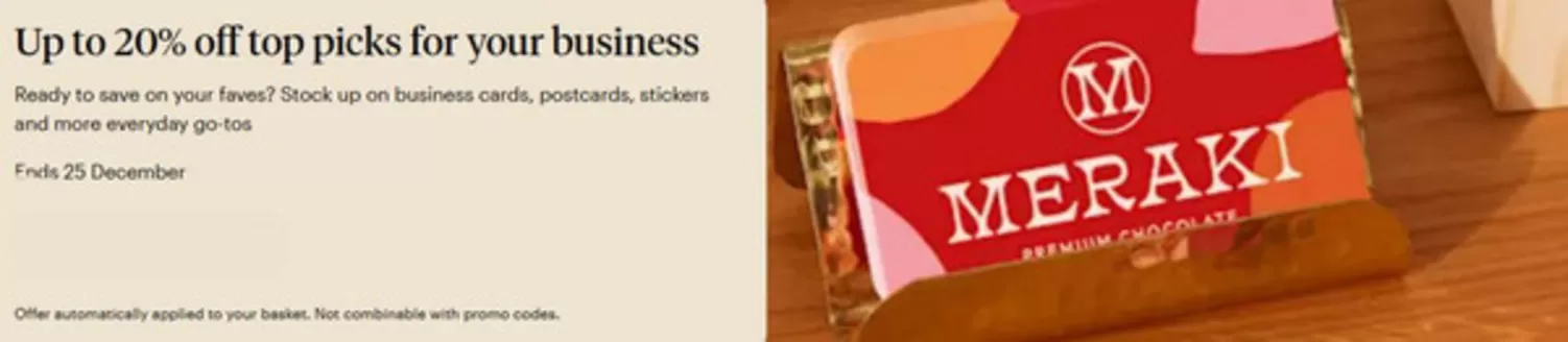 Vistaprint catalogue in Edinburgh | Up To 20% Off Top Picks For Your Business | 2025-12-15T00:00:00.000Z - 2025-12-25T00:00:00.000Z