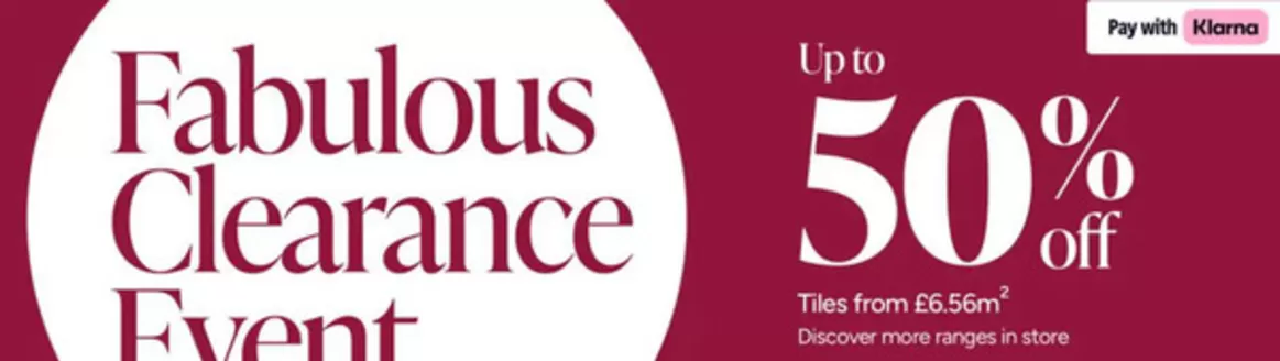 Topps Tiles catalogue in Wigan | Fabulous Clearance Event | 2025-12-30T00:00:00.000Z - 2026-01-15T00:00:00.000Z