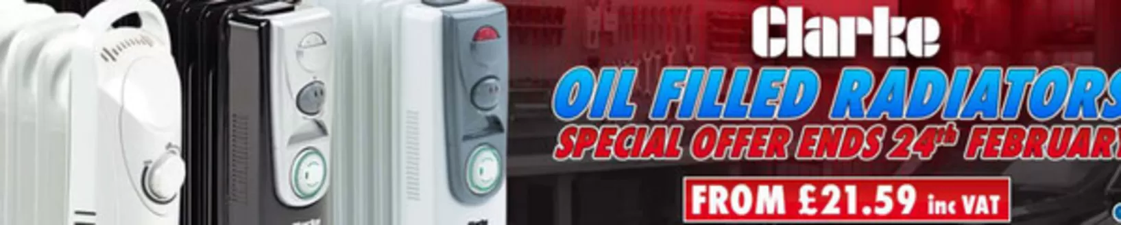 Machine Mart catalogue in Guildford | Clarke Oil Filled Radiators | 2026-01-22T00:00:00.000Z - 2026-01-29T00:00:00.000Z