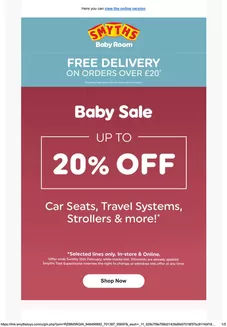 Smyths Toys catalogue in Gateshead | Baby Sale Up To 20% Off` | 2026-01-29T00:00:00.000Z - 2026-02-15T00:00:00.000Z