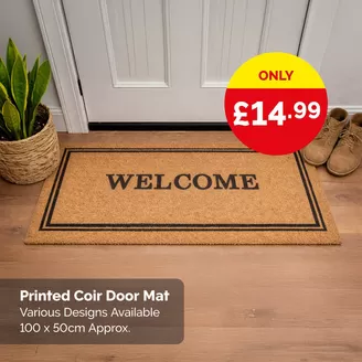 Poundstretcher catalogue in Chatham | Printed Coir Door Mat  | 2026-01-29T00:00:00.000Z - 2026-02-01T00:00:00.000Z