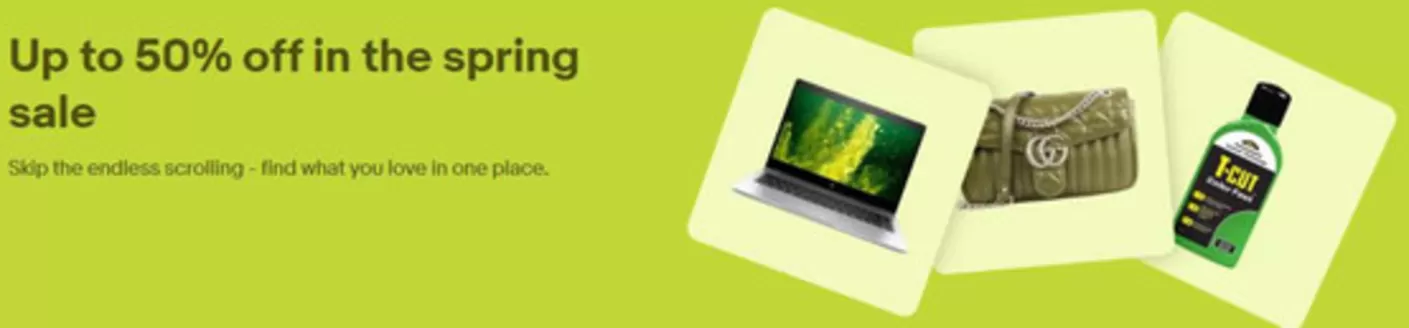 eBay catalogue in Weybridge | Up To 50% Off The Spring Sale | 2026-03-18T00:00:00.000Z - 2026-03-25T00:00:00.000Z