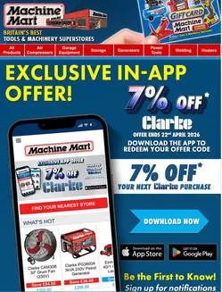 Machine Mart catalogue in Aylesbury | Exclusive In - App Offer! | 2026-03-24T00:00:00.000Z - 2026-04-22T00:00:00.000Z