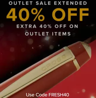 Cross catalogue in Reading | Outlet Sale Extended 40% Off | 2026-03-27T00:00:00.000Z - 2026-04-14T00:00:00.000Z