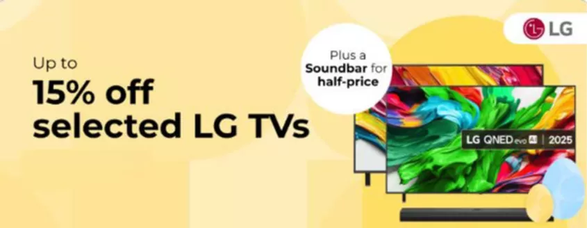 Hughes catalogue in Waterlooville | Up To 15% Off Selected LG TV | 2026-03-30T00:00:00.000Z - 2026-04-25T00:00:00.000Z