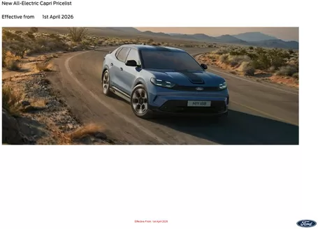 Ford catalogue in Derby | PL Capri Customer Price List. | 2026-04-14T00:00:00.000Z - 2026-04-28T00:00:00.000Z